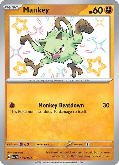 Mankey #169 Paldean Fates
