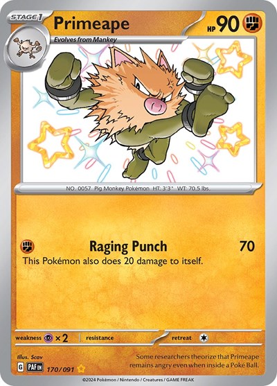 Primeape #170 Paldean Fates