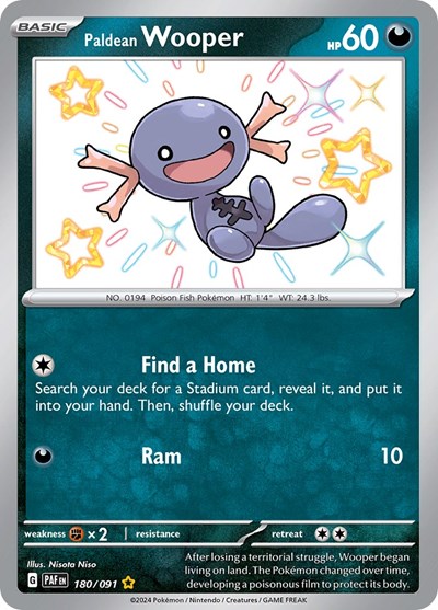 Paldean Wooper #180 Paldean Fates