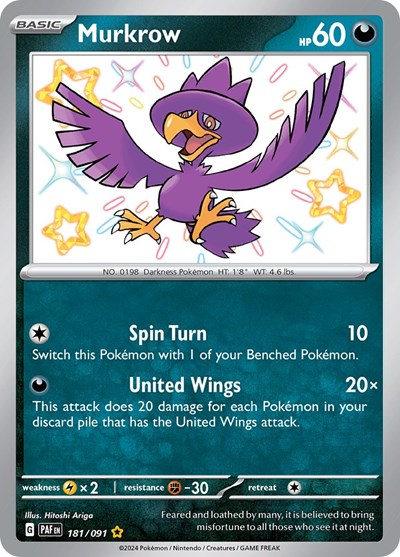Murkrow #181 Paldean Fates