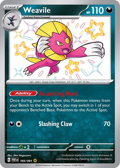 Weavile #183 Paldean Fates