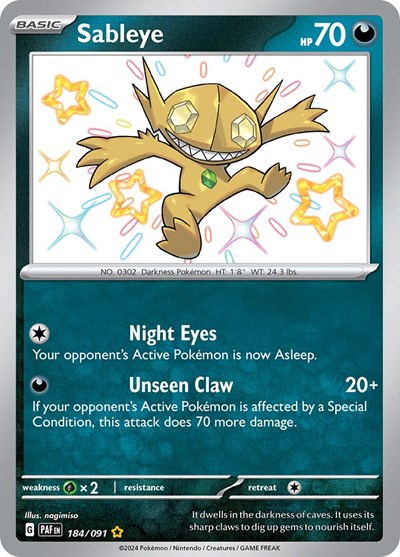 Sableye #184 Paldean Fates