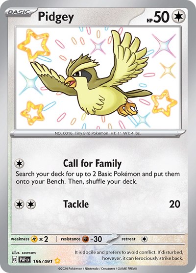 Pidgey #196 Paldean Fates