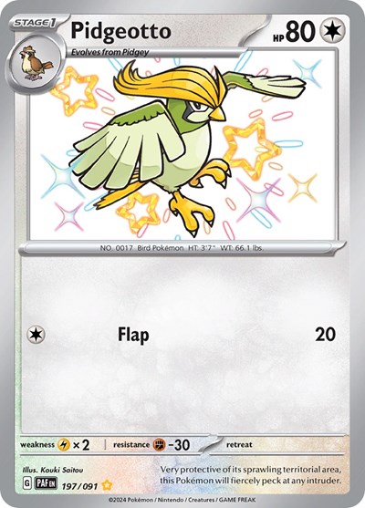 Pidgeotto #197 Paldean Fates