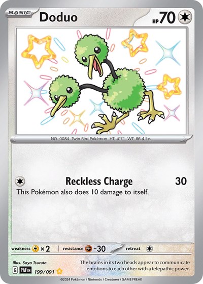 Doduo #199 Paldean Fates