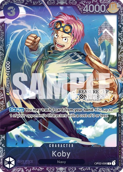 Koby (Treasure Cup) #OP02-098 One Piece Promotion Cards