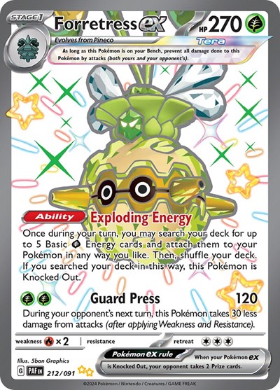 Forretress ex #212 Paldean Fates