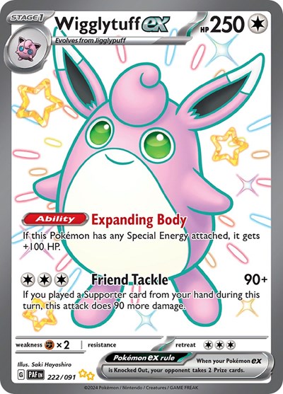 Wigglytuff ex #222 Paldean Fates