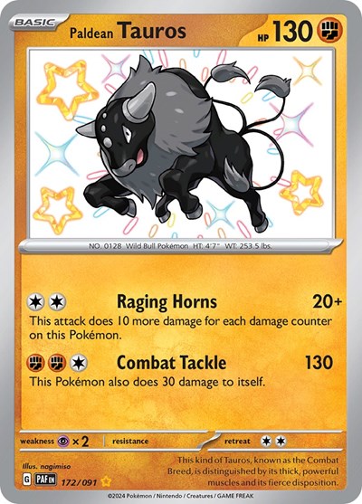 Paldean Tauros #172 Paldean Fates
