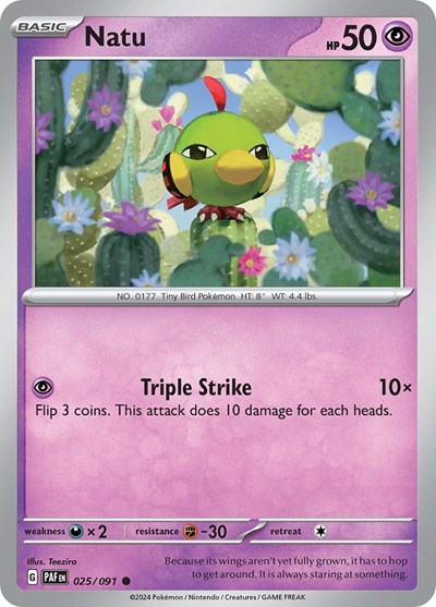 Natu #25 Paldean Fates