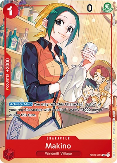 Makino (Japanese 1st Anniversary Set) #OP02-015 One Piece Promotion Cards
