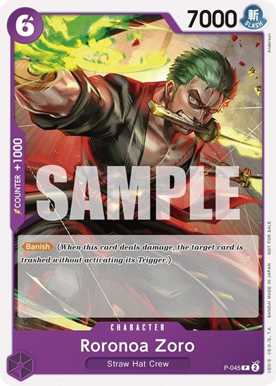 Roronoa Zoro (OP-06 Pre-Release Tournament) [Participant] #P-045 One Piece Promotion Cards