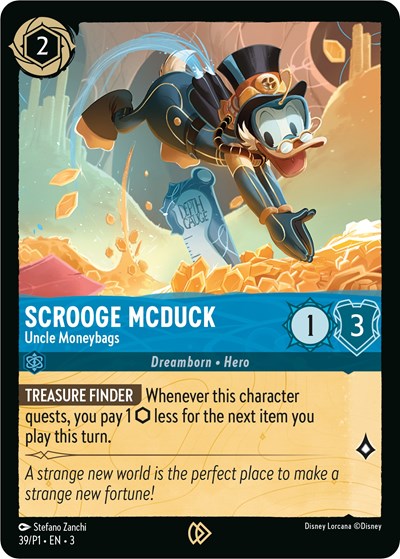 Scrooge McDuck - Uncle Moneybags #39 Disney Lorcana Promo Cards