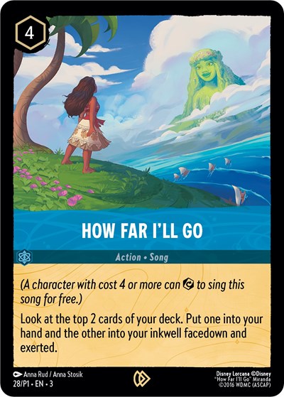 How Far I'll Go #28 Disney Lorcana Promo Cards