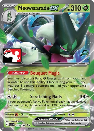 Meowscarada ex #15 Prize Pack Series Cards