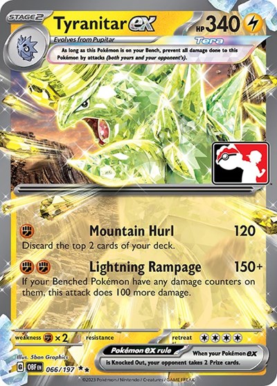 Tyranitar ex #66 Prize Pack Series Cards