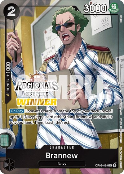 Brannew (Online Regional 2024) [Winner] #OP03-089 One Piece Promotion Cards