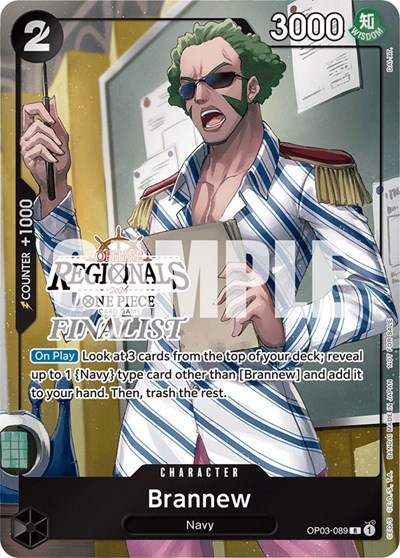 Brannew (Offline Regional 2024) [Finalist] #OP03-089 One Piece Promotion Cards