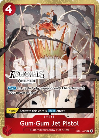 Gum-Gum Jet Pistol (Online Regional 2024) [Participant] #ST01-015 One Piece Promotion Cards