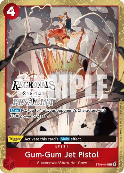 Gum-Gum Jet Pistol (Online Regional 2024) [Finalist] #ST01-015 One Piece Promotion Cards