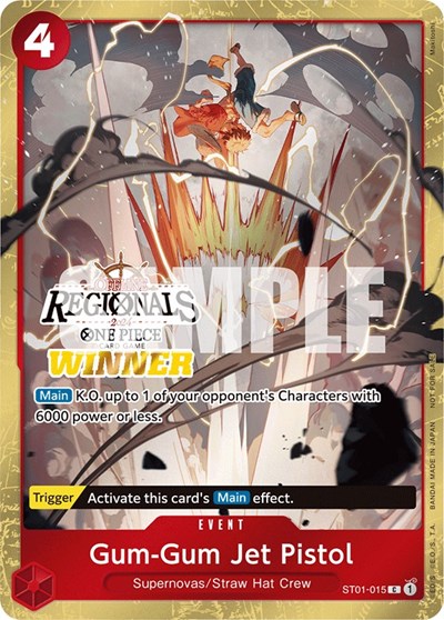 Gum-Gum Jet Pistol (Offline Regional 2024) [Winner] #ST01-015 One Piece Promotion Cards