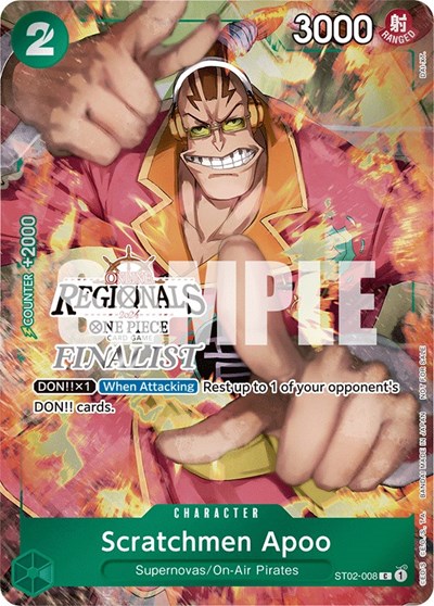 Scratchmen Apoo (Online Regional 2024) [Finalist] #ST02-008 One Piece Promotion Cards