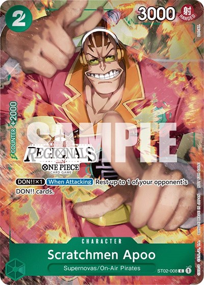 Scratchmen Apoo (Offline Regional 2024) [Participant] #ST02-008 One Piece Promotion Cards