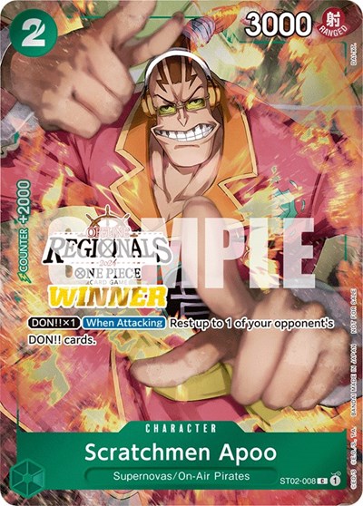 Scratchmen Apoo (Offline Regional 2024) [Winner] #ST02-008 One Piece Promotion Cards