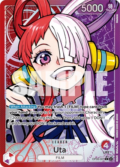 Uta (Alternate Art) #OP06-001 Wings of the Captain