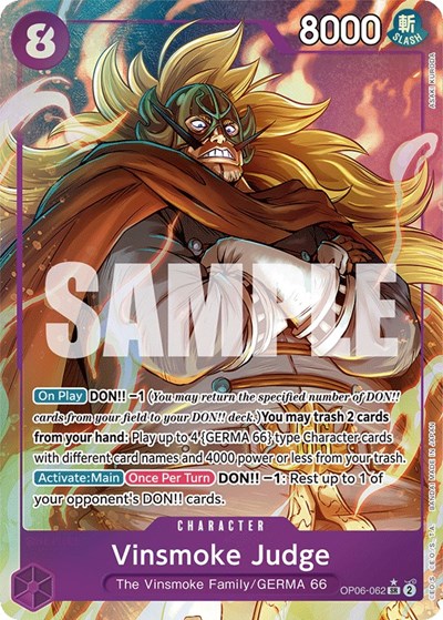 Vinsmoke Judge (Alternate Art) #OP06-062 Wings of the Captain