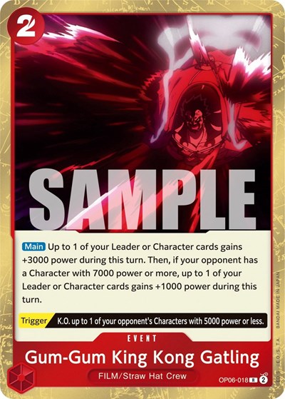 Gum-Gum King Kong Gatling #OP06-018 Wings of the Captain