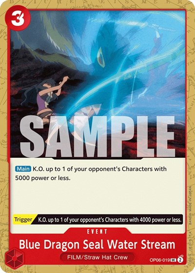 Blue Dragon Seal Water Stream #OP06-019 Wings of the Captain