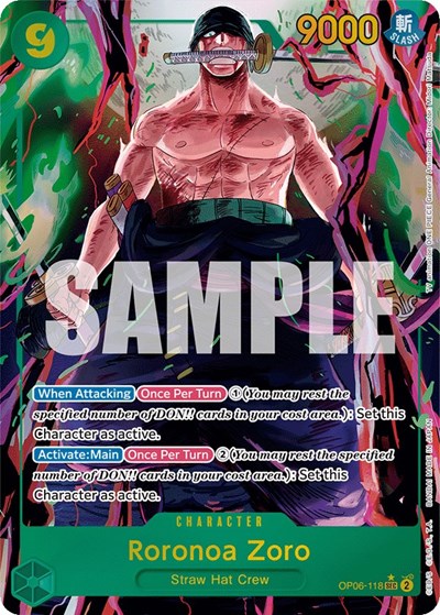 Roronoa Zoro (Alternate Art) #OP06-118 Wings of the Captain