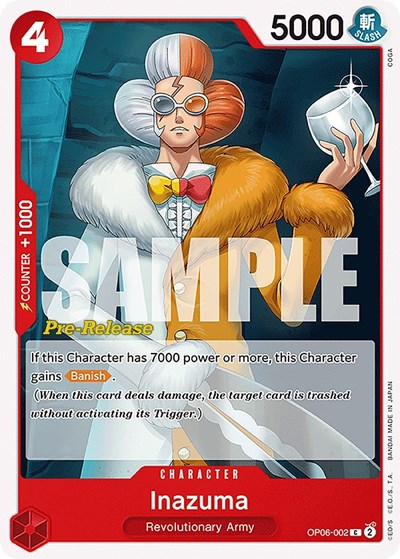 Inazuma #OP06-002 Wings of the Captain Pre-Release Cards