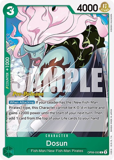 Dosun #OP06-030 Wings of the Captain Pre-Release Cards