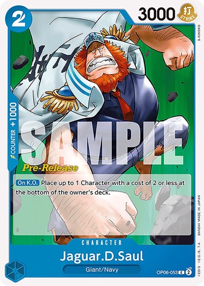 Jaguar.D.Saul #OP06-053 Wings of the Captain Pre-Release Cards