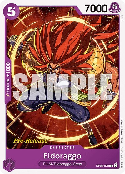Eldoraggo #OP06-070 Wings of the Captain Pre-Release Cards