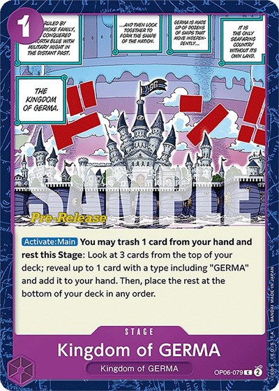 Kingdom of GERMA #OP06-079 Wings of the Captain Pre-Release Cards