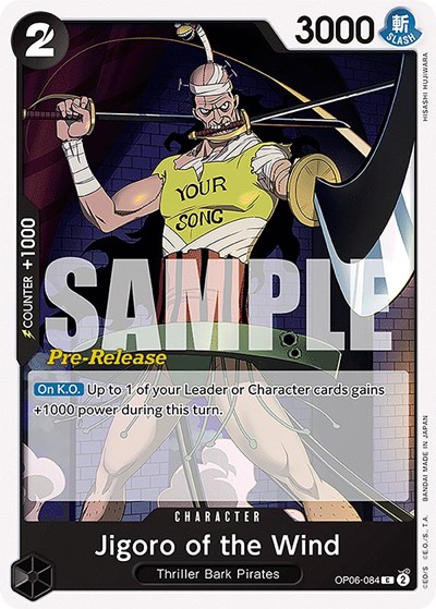 Jigoro of the Wind #OP06-084 Wings of the Captain Pre-Release Cards