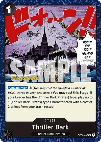 Thriller Bark #OP06-098 Wings of the Captain Pre-Release Cards