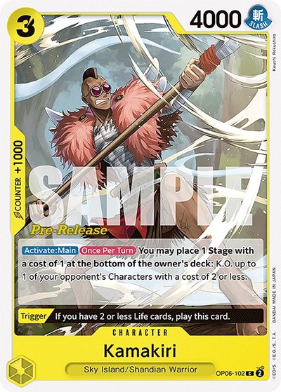Kamakiri #OP06-102 Wings of the Captain Pre-Release Cards