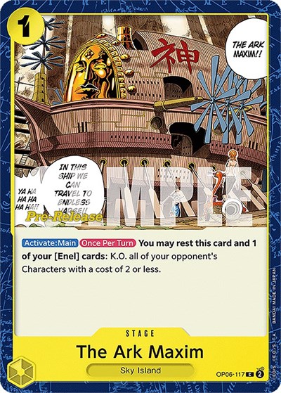 The Ark Maxim #OP06-117 Wings of the Captain Pre-Release Cards
