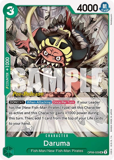 Daruma #OP06-029 Wings of the Captain Pre-Release Cards