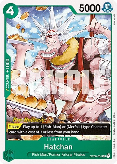 Hatchan #OP06-031 Wings of the Captain Pre-Release Cards