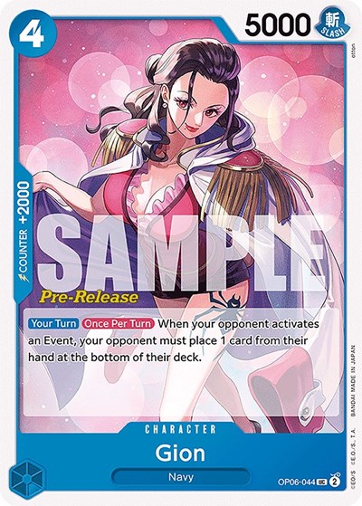 Gion #OP06-044 Wings of the Captain Pre-Release Cards