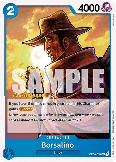 Borsalino #OP06-054 Wings of the Captain Pre-Release Cards