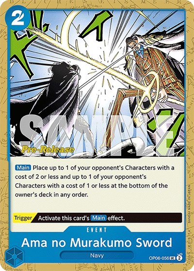 Ama no Murakumo Sword #OP06-056 Wings of the Captain Pre-Release Cards