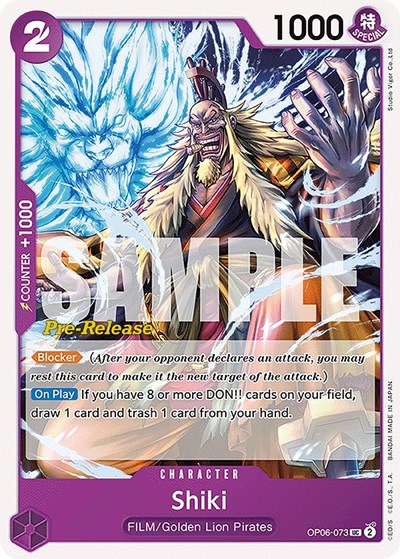 Shiki #OP06-073 Wings of the Captain Pre-Release Cards