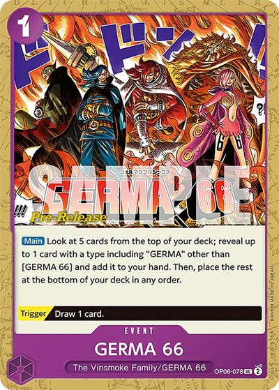 GERMA 66 #OP06-078 Wings of the Captain Pre-Release Cards