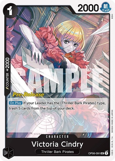 Victoria Cindry #OP06-091 Wings of the Captain Pre-Release Cards